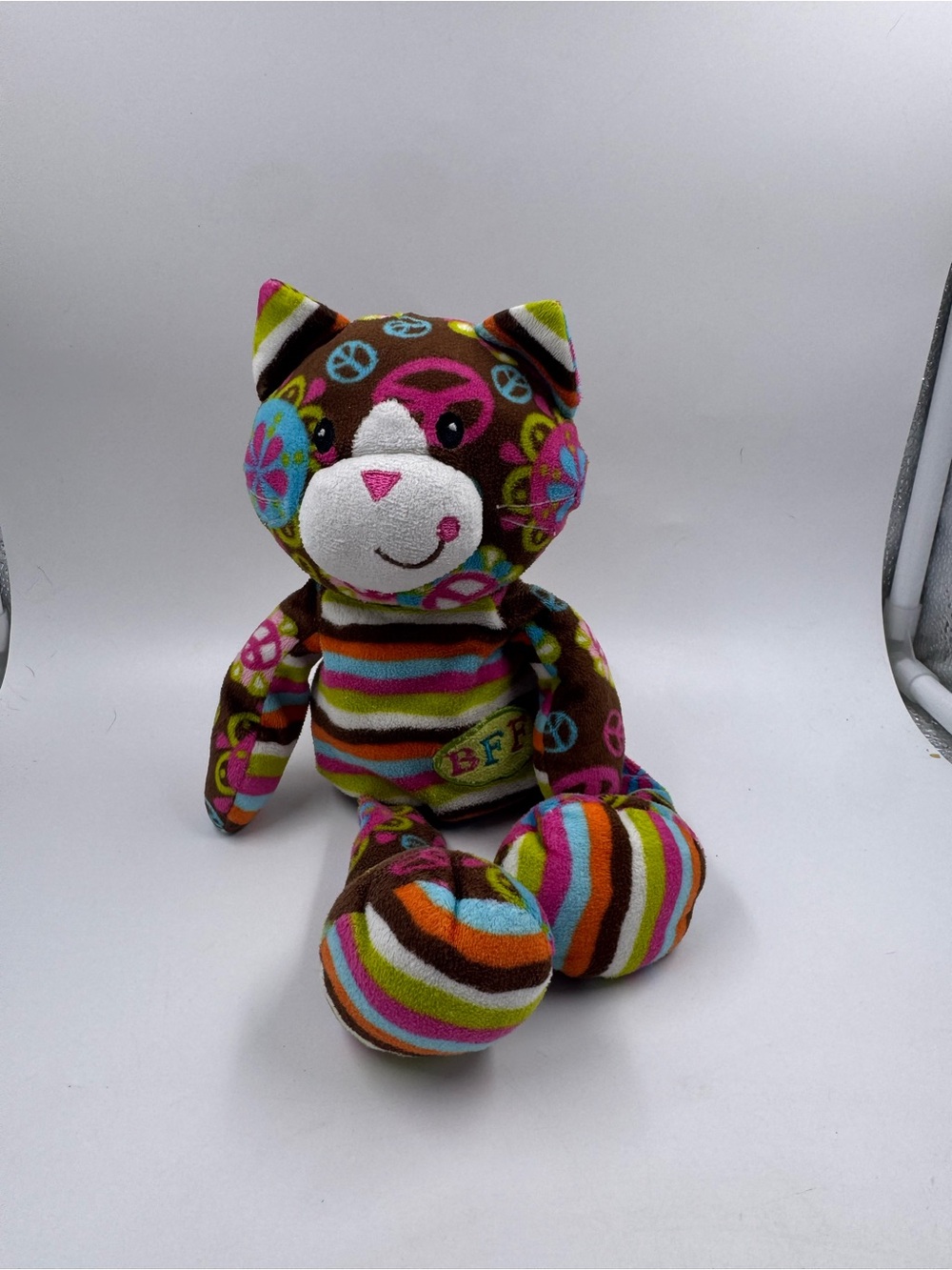 Mary Meyer Multi Pattern Floppy Cat Plush BFF